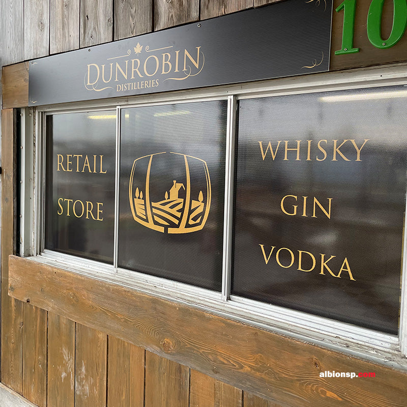 Perforated Window Graphics —  See-Through Style with Full-Color Impact